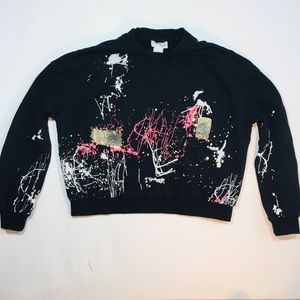 🧣For The Republic Paint Splatter Crewneck Sweater